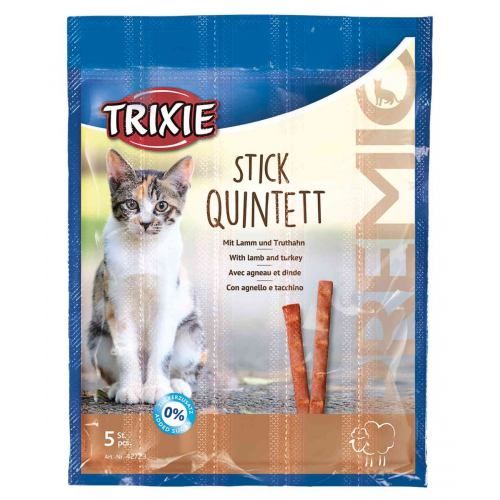 Лакомство Trixie Premio Stick Quintett для кошек палочки с ягненком и индейкой 5 г 5 шт