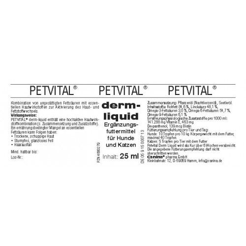 Тонік Canina Derm-Liquid для собак та котів для проблемної шерсті 25 мл