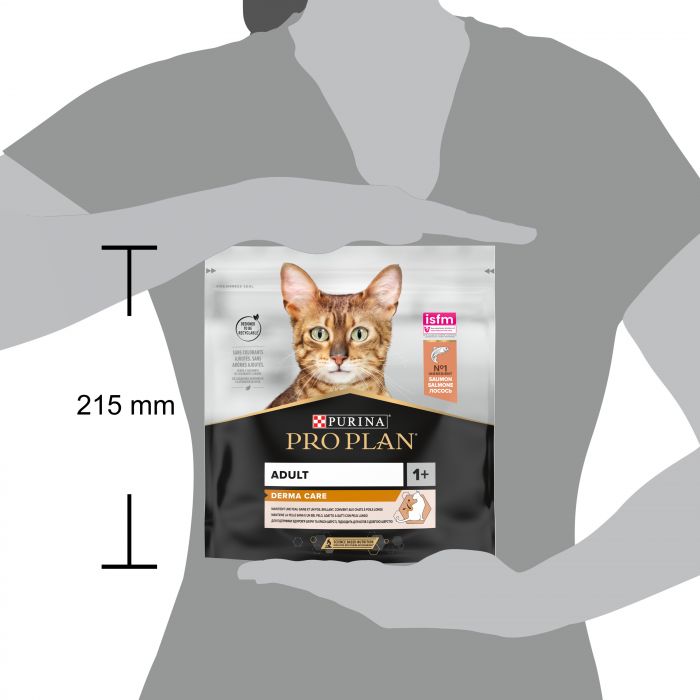 Сухий корм для котів  PRO PLAN Adult 1+ Derma Care для підтримки здоров'я шкіри та краси шерсті з лососем 400 г