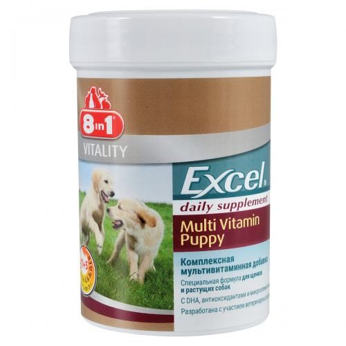 Вітаміни 8in1 Excel «Multi Vitamin Puppy» для цуценят та молодих собак 100 шт (мультивітамін)