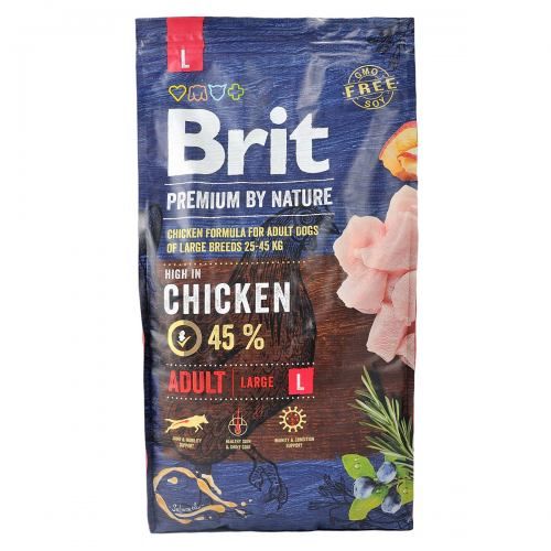 Сухий корм Brit Premium Dog Adult L для дорослих собак великих порід з куркою 3 кг