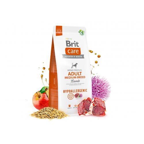 Сухий корм Brit Care Dog Hypoallergenic Adult Medium Breed для собак середніх порід гіпоалергенний з ягням