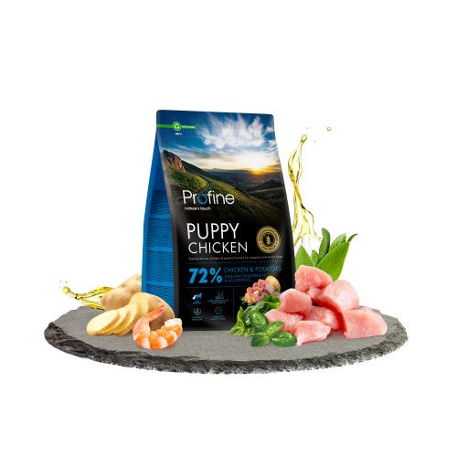 Корм сухий Profine Puppy Chicken and Potatoes для цуценят та юніорів всіх порід з куркою та картоплею 3 кг