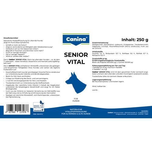Вітаміни Canina Senior Vital для собак похилого віку старше 7 років 250 г