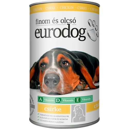 Корм влажный EuroDog Poultry для собак кусочки в желе с птицей