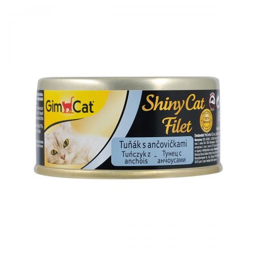 Вологий корм GimCat Shiny Cat Filet для котів тунець та анчоус 70 г