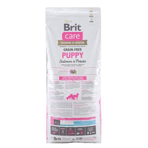 Сухий корм Brit Care Dog Grain-free Puppy для цуценят всіх порід з лососем та картоплею