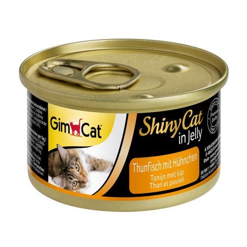 Влажный корм GimCat Shiny Cat для кошек тунец и курица 70 г