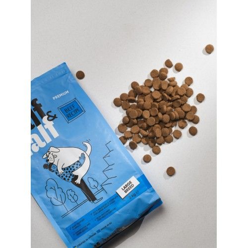 Сухой корм Half&Half для взрослых собак больших пород с говядиной