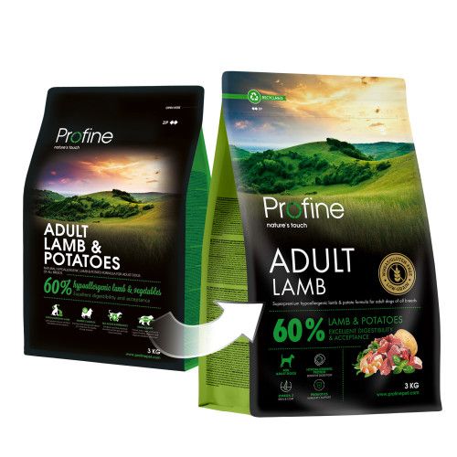 Корм сухий Profine Lamb and Potatoes для дорослих собак всіх порід з ягнятиною та картоплею 3 кг