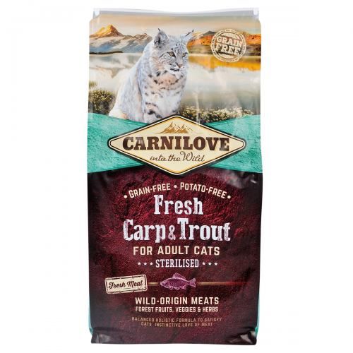 Сухой корм для кошек Carnilove Fresh Carp & Trout для стерилизованных рыба 6 кг