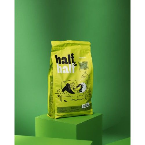 Сухий корм Half&Half для котів із чутливим травленням з індичкою