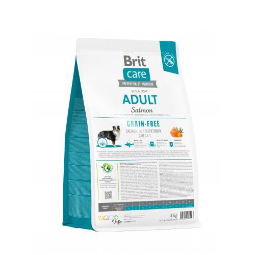 Сухий корм Brit Care Dog Grain-free Adult для собак малих і середніх порід беззерновий з лососем