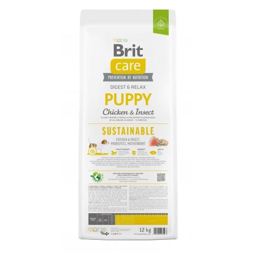 Сухий корм Brit Care Dog Sustainable Puppy для цуценят з куркою та комахами