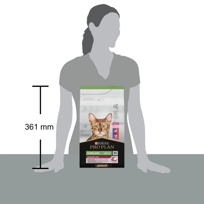 Сухий корм для котів  PRO PLAN Sterilised Adult 1+ Savoury Duo після стерилізації з качкою та печінкою 1,5 кг
