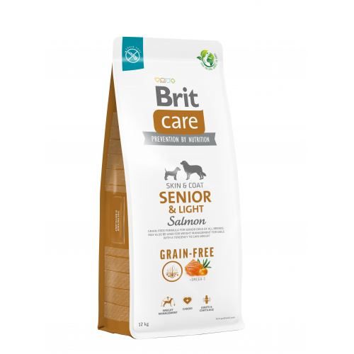 Сухий корм Brit Care Dog Grain-free Senior & Light для старіючих собак беззерновий з лососем