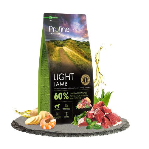 Корм сухий Profine Light Lamb and Potatoes для собак з надмірною вагою з ягнятиною та картоплею 12 кг