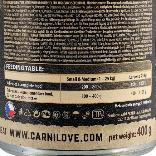 Влажный корм Carnilove Duck & Pheasant для собак утка и фазан 400 г