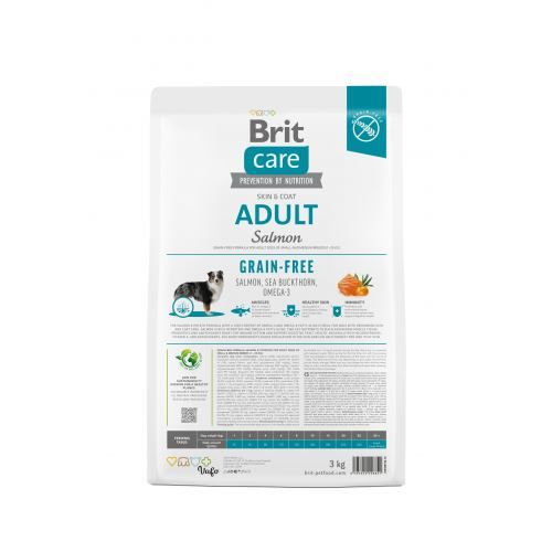 Сухий корм Brit Care Dog Grain-free Adult для собак малих і середніх порід беззерновий з лососем