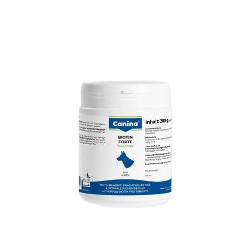 Вітаміни Canina Biotin Forte Tabletten для собак інтенсивний курс для шерсті 200 г (60 табл)