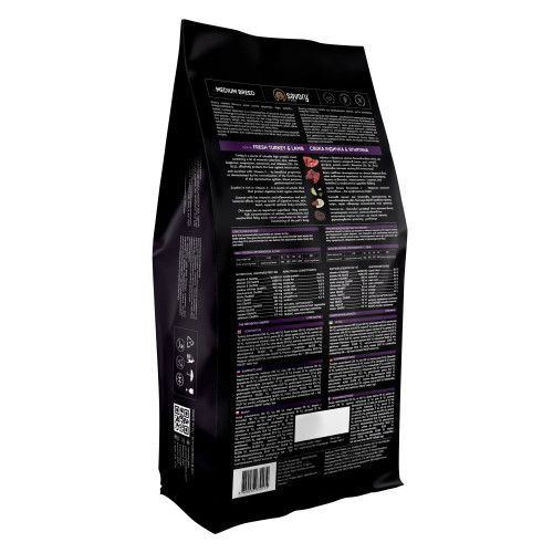 Сухий корм Savory Medium для собак середніх порід зі свіжим ягням та індичкою