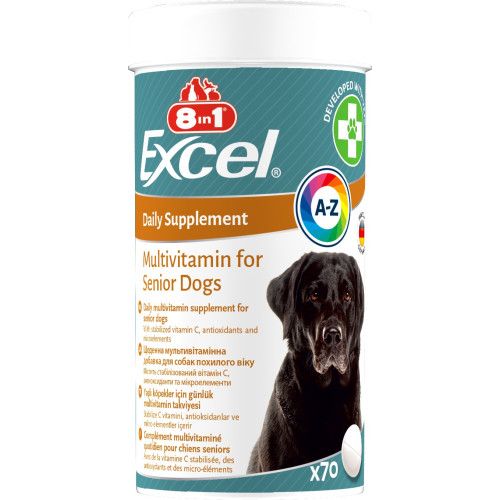 Вітаміни 8in1 Excel Multi Vitamin Senior для собак похилого віку, мультивітамін, 70 шт
