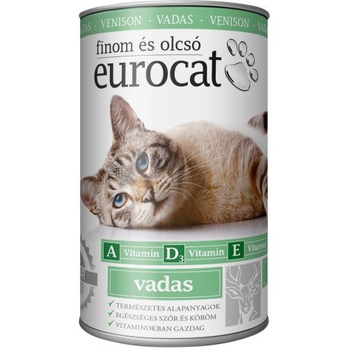 Корм влажный EuroCat Venison для кошек кусочки в желе с олениной 415 г