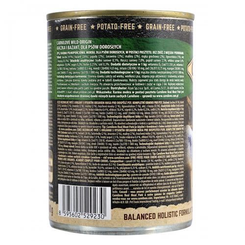Влажный корм Carnilove Duck & Pheasant для собак утка и фазан 400 г