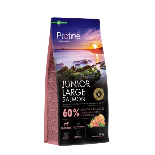Корм сухий Profine Junior Large Salmon and Potatoes для цуценят та юніорів великих порід з лососем та картоплею 12 кг