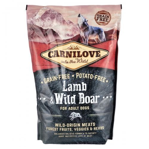 Сухий корм Carnilove Lamb & Wild Boar для дорослих собак всіх порід ягня та кабан 1,5 кг
