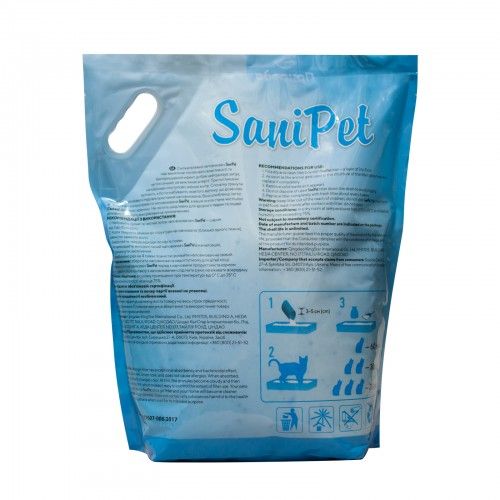Наповнювач Sani Pet для котячих туалетів силікагелевий 7,6 л