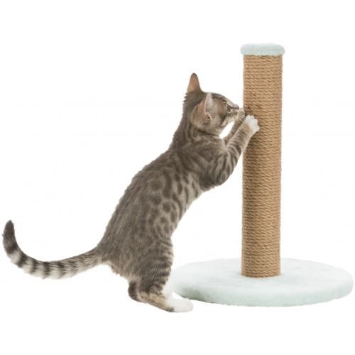 Когтеточка для котят Trixie Junior Столбик джут/плюш мятный/натуральный 30*42 см