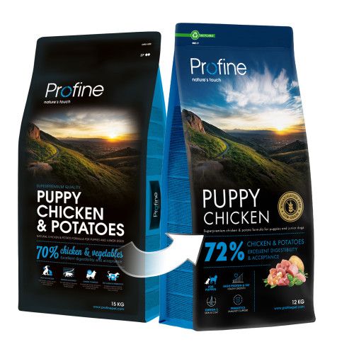 Корм сухий Profine Puppy Chicken and Potatoes для цуценят та юніорів всіх порід з куркою та картоплею 12 кг