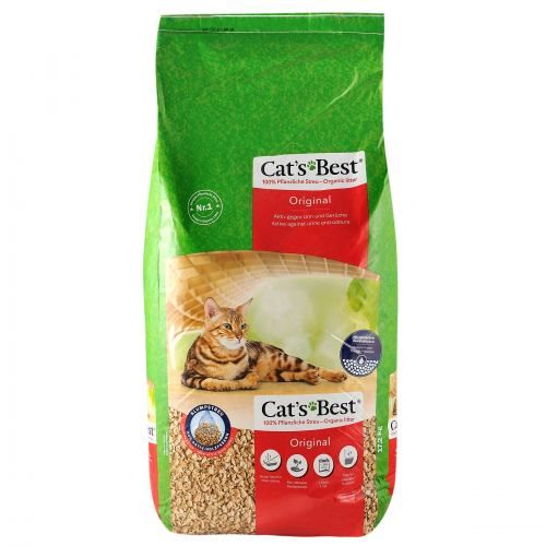 Наповнювач Cat’s Best Original для котячого туалету деревний 40 л/17,2 кг