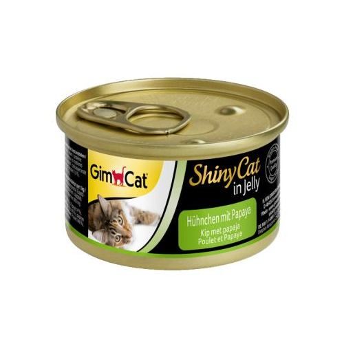 Вологий корм GimCat Shiny Cat для котів курка і папайя 70 г