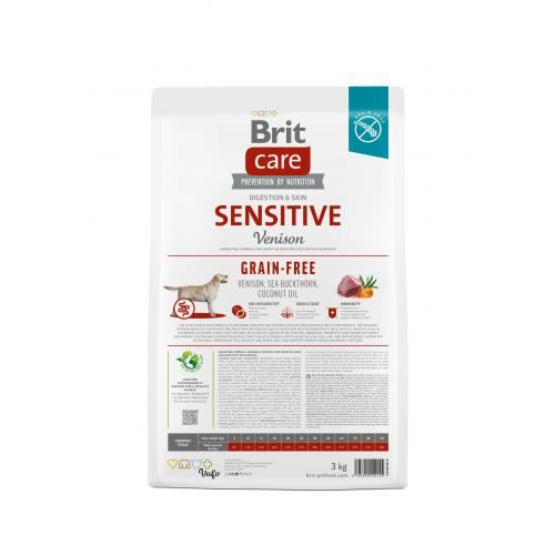 Сухий корм Brit Care Dog Grain-free Sensitive для собак з чутливим травленням беззерновий з олениною
