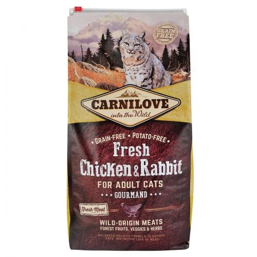 Сухой корм для кошек Carnilove Fresh Chicken & Rabbit курица и кролик 6 кг