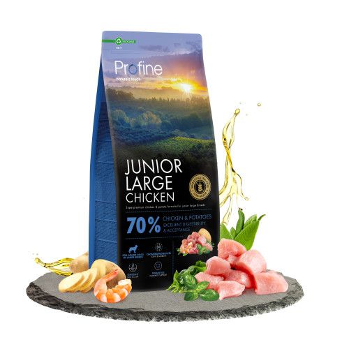 Корм сухий Profine Junior Large Chicken and Potatoes для цуценят та юніорів великих порід з куркою та картоплею 12 кг