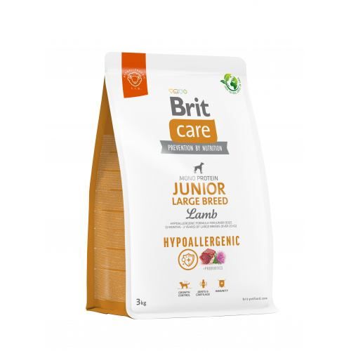 Сухой корм Brit Care Hypoallergenic Junior Large Breed для молодых собак крупных гипоаллергенных пород с ягненком