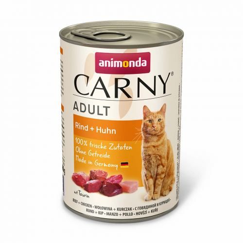 Влажный корм Animonda Carny для взрослых кошек с говядиной и курицей 400 г