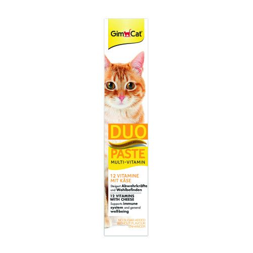 Паста для котів GimCat DUO PASTE Multi-vitamin 12 vitamins with cheese 12 вітамінів та сир 50 г