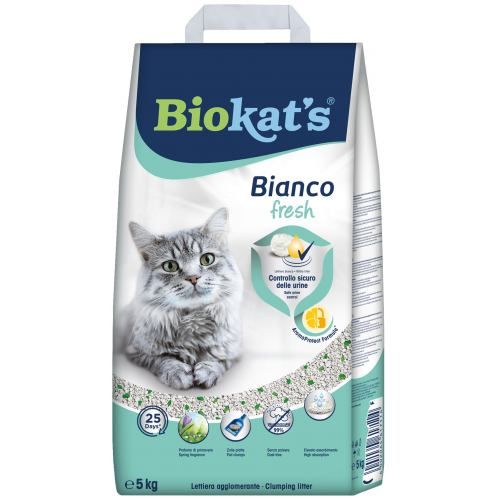 Наповнювач Biokats Bianco Fresh для котячого туалету бентонітовий 5 кг