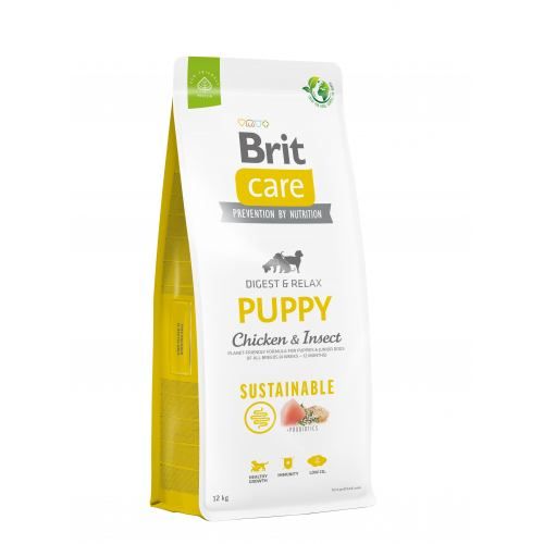 Сухий корм Brit Care Dog Sustainable Puppy для цуценят з куркою та комахами