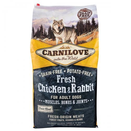 Сухий корм Carnilove Fresh Chicken & Rabbit для дорослих собак всіх порід курка та кролик 12 кг