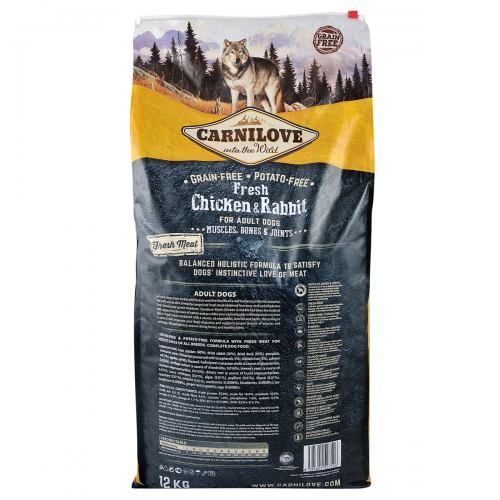 Сухий корм Carnilove Fresh Chicken & Rabbit для дорослих собак всіх порід курка та кролик 12 кг