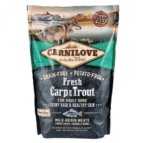 Сухий корм Carnilove Fresh Carp & Trout для дорослих собак всіх порід риба 1,5 кг