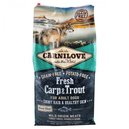 Сухий корм Carnilove Fresh Carp & Trout для дорослих собак всіх порід риба 12 кг