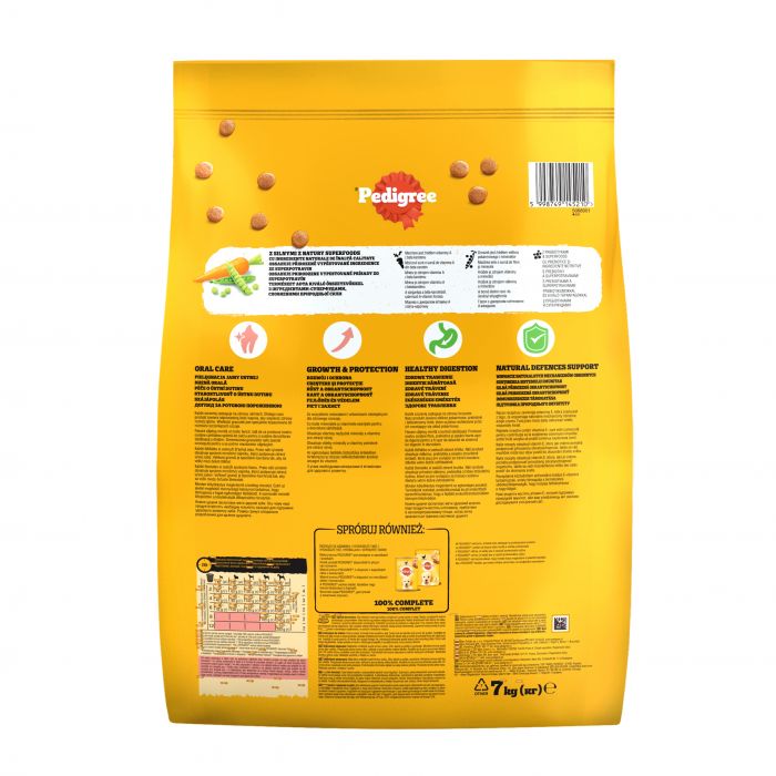 Сухий корм для цуценят малих порід PEDIGREE з птицею та овочами 7 кг