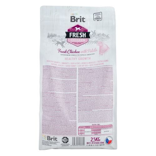 Сухий корм Brit Fresh для цуценят та молодих собак всіх порід з куркою та картоплею 2,5 кг