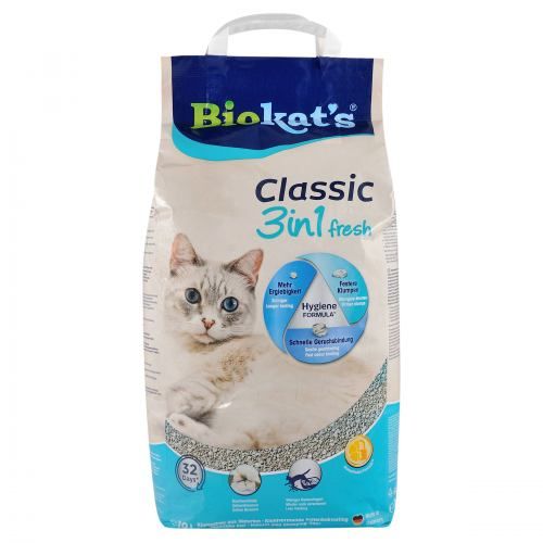 Наповнювач Biokats Classic Fresh 3in1 Cotton Blossom для котячого туалету бентонітовий 10 кг